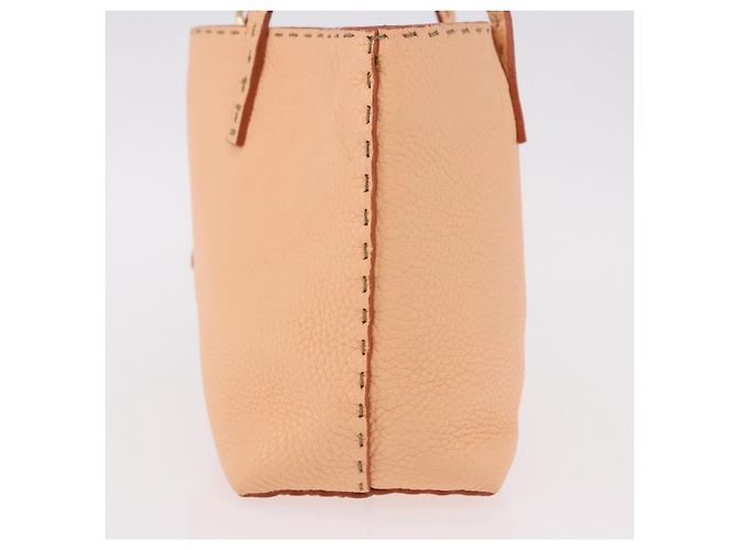 FENDI Celeria Hand Bag Leather With Pouch Orange Gold - vista 3