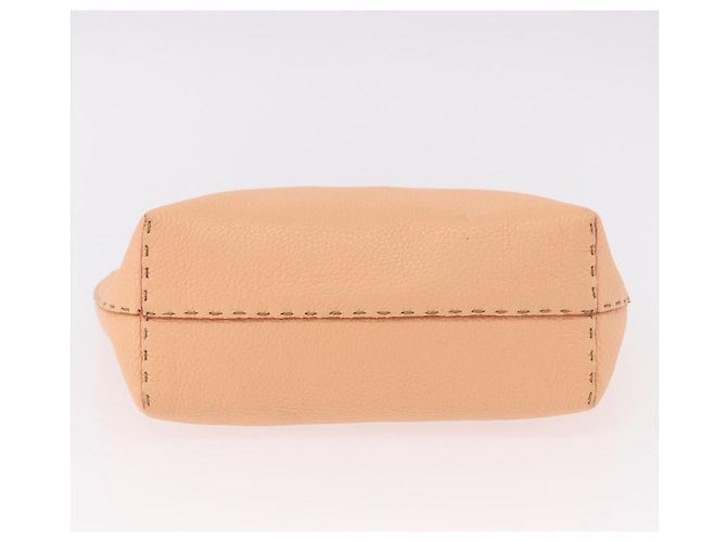 FENDI Celeria Hand Bag Leather With Pouch Orange Gold - vista 5