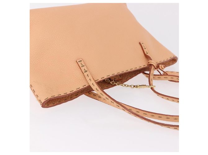 FENDI Celeria Hand Bag Leather With Pouch Orange Gold - vista 7