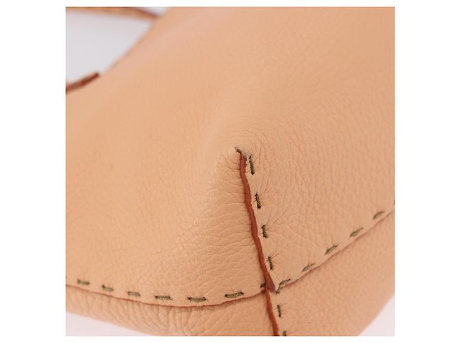 FENDI Celeria Hand Bag Leather With Pouch Orange Gold - vista 9