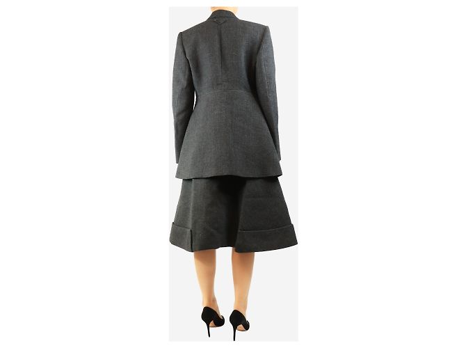 Prada Completo due pezzi blazer e gonna grigio - size UK 10 - vista 2