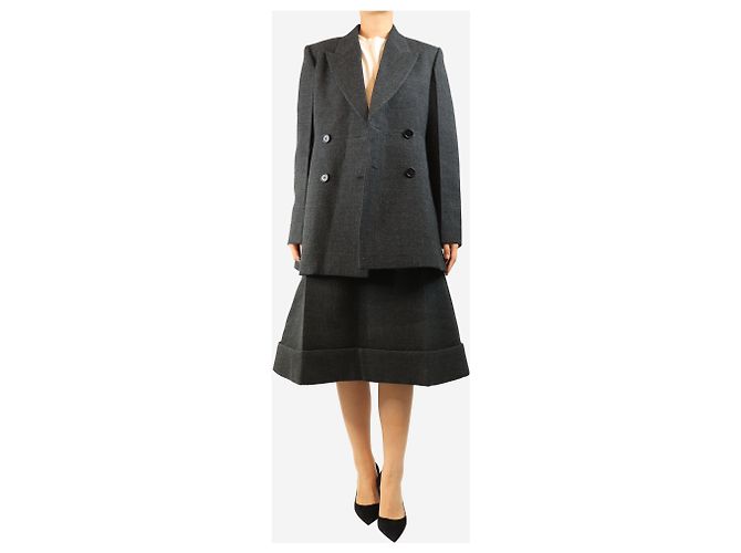 Prada Completo due pezzi blazer e gonna grigio - size UK 10 - vista 4