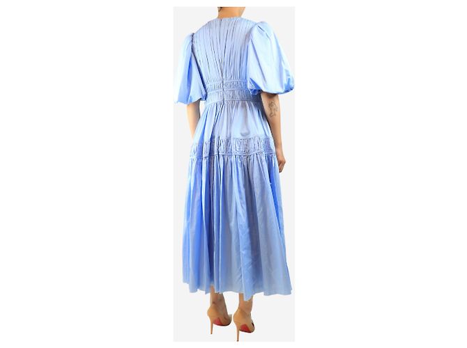 Maje Vestido azul de mangas abullonadas - size UK 14 - vista 2