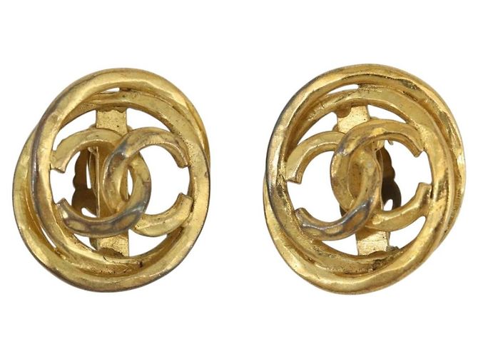 CHANEL COCO Mark Earring Metal Gold CC - vista 2