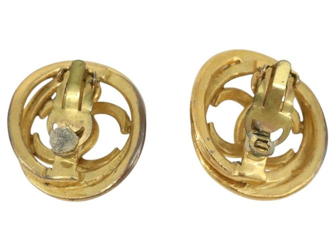 CHANEL COCO Mark Earring Metal Gold CC - vista 3