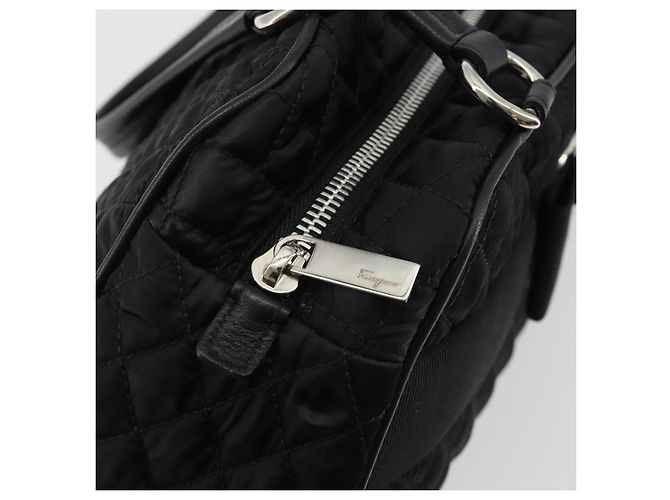 Salvatore Ferragamo Hand Bag Nylon Black Silver - vista 10