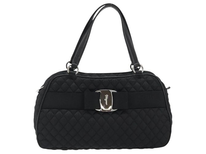Salvatore Ferragamo Hand Bag Nylon Black Silver - vista 13