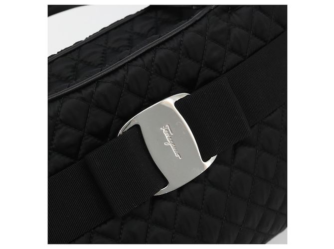Salvatore Ferragamo Hand Bag Nylon Black Silver - vista 17