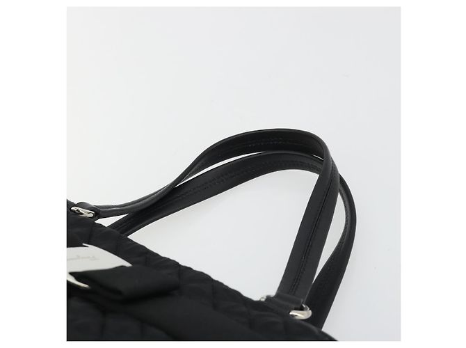 Salvatore Ferragamo Hand Bag Nylon Black Silver - vista 8