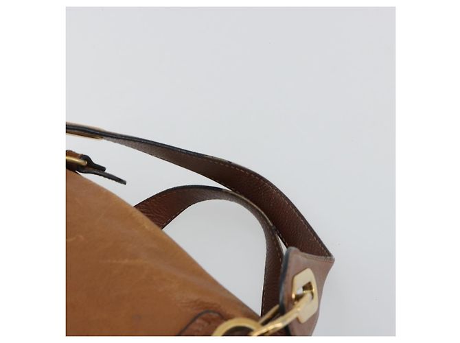 Chloé Chloe Paraty Hand Bag Leather Brown Gold - vista 8