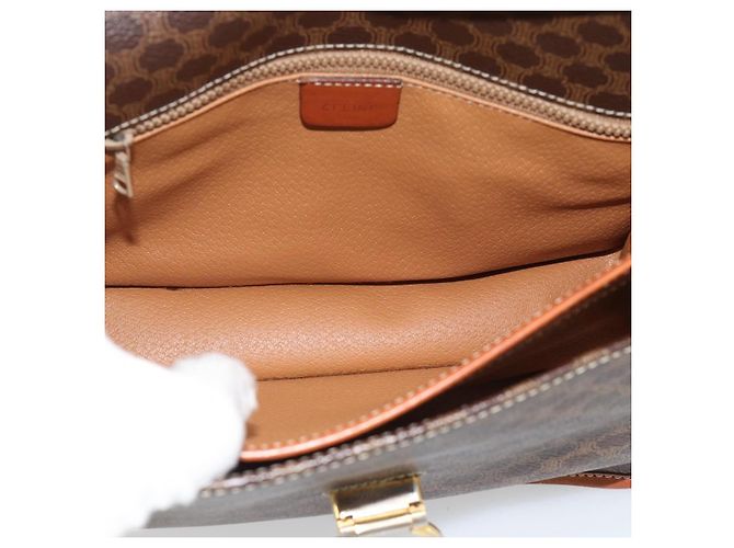 Céline CELINE Macadam Shoulder Bag PVC Leather Brown Gold - vista 10