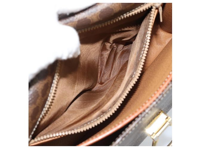 Céline CELINE Macadam Shoulder Bag PVC Leather Brown Gold - vista 11