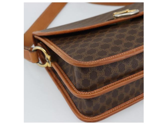 Céline CELINE Macadam Shoulder Bag PVC Leather Brown Gold - vista 14