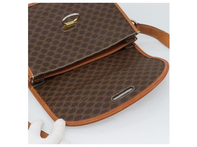 Céline CELINE Macadam Shoulder Bag PVC Leather Brown Gold - vista 17