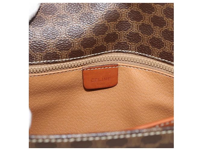 Céline CELINE Macadam Shoulder Bag PVC Leather Brown Gold - vista 18