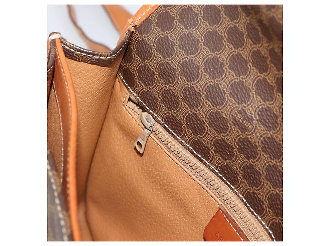 Céline CELINE Macadam Shoulder Bag PVC Leather Brown Gold - vista 21