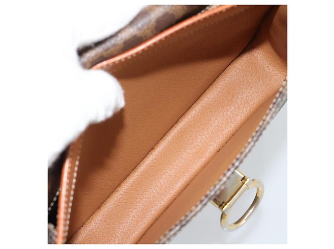 Céline CELINE Macadam Shoulder Bag PVC Leather Brown Gold - vista 22