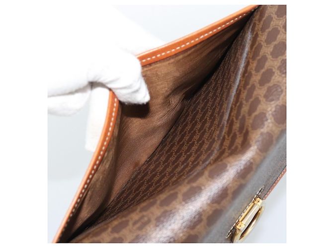 Céline CELINE Macadam Shoulder Bag PVC Leather Brown Gold - vista 23