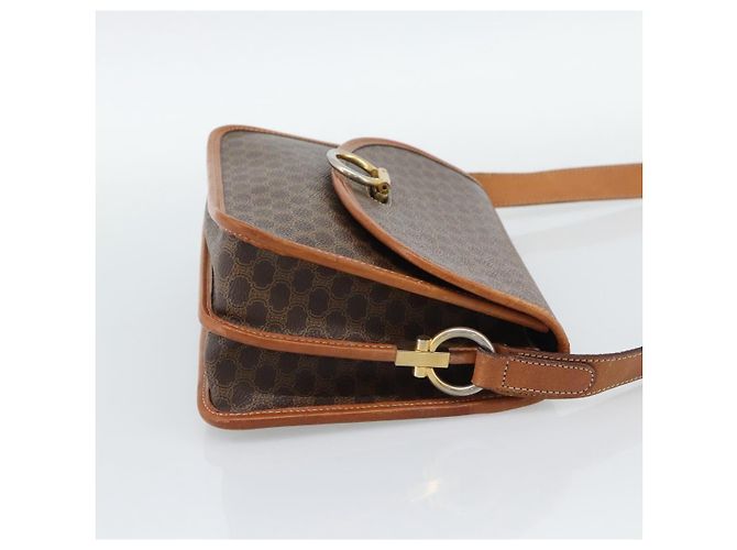 Céline CELINE Macadam Shoulder Bag PVC Leather Brown Gold - vista 4