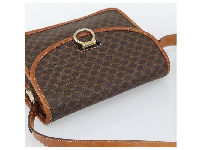 Céline CELINE Macadam Shoulder Bag PVC Leather Brown Gold - vista 6