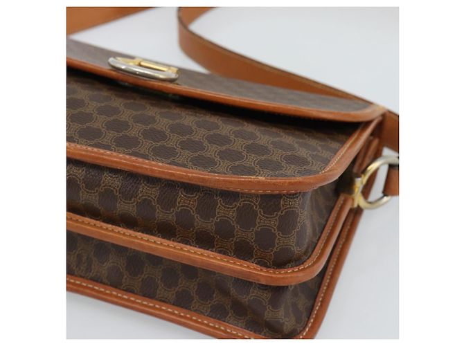 Céline CELINE Macadam Shoulder Bag PVC Leather Brown Gold - vista 9