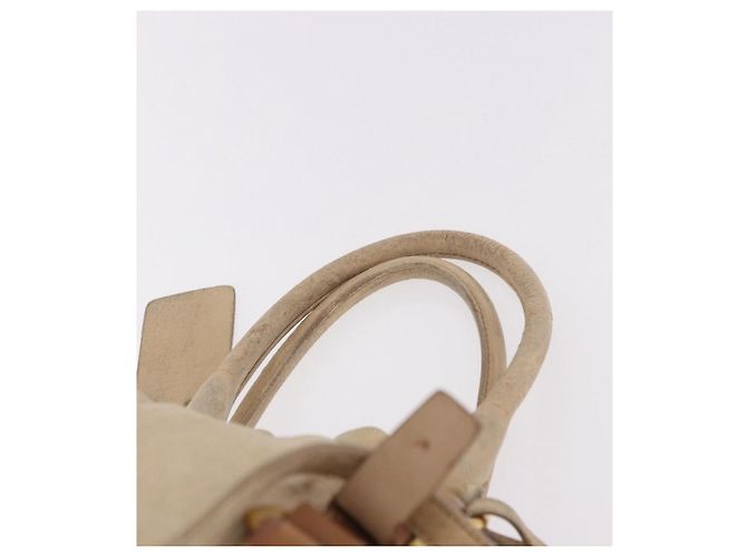 PRADA Tote Bag Leather 2way Beige Gold - vista 9