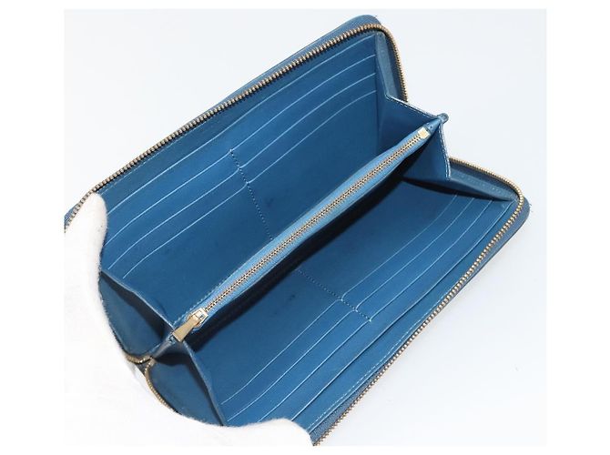 Céline CELINE Long Wallet Leather Blue Black gold - vista 10