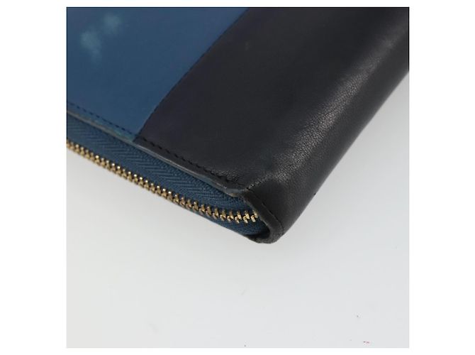 Céline CELINE Long Wallet Leather Blue Black gold - vista 16