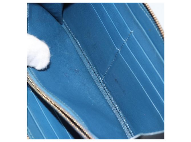 Céline CELINE Long Wallet Leather Blue Black gold - vista 21