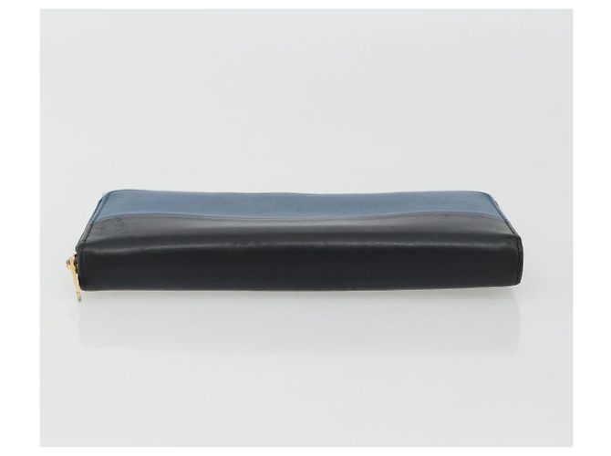 Céline CELINE Long Wallet Leather Blue Black gold - vista 6