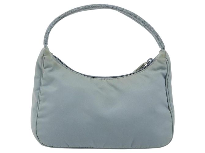 PRADA Hand Pouch Nylon Light Blue Silver - vista 2