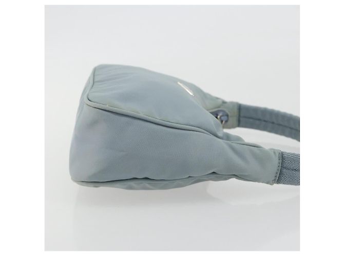 PRADA Hand Pouch Nylon Light Blue Silver - vista 3