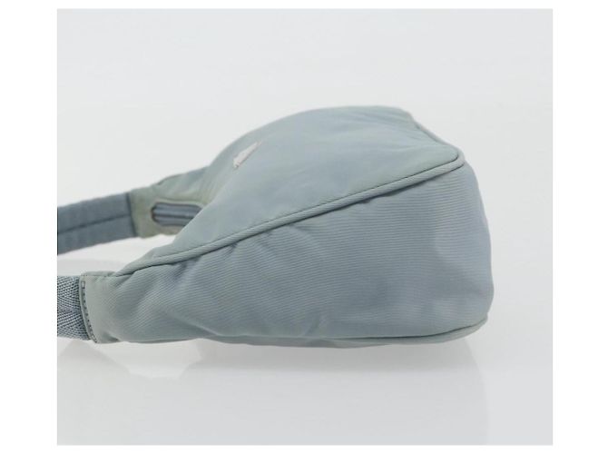 PRADA Hand Pouch Nylon Light Blue Silver - vista 4