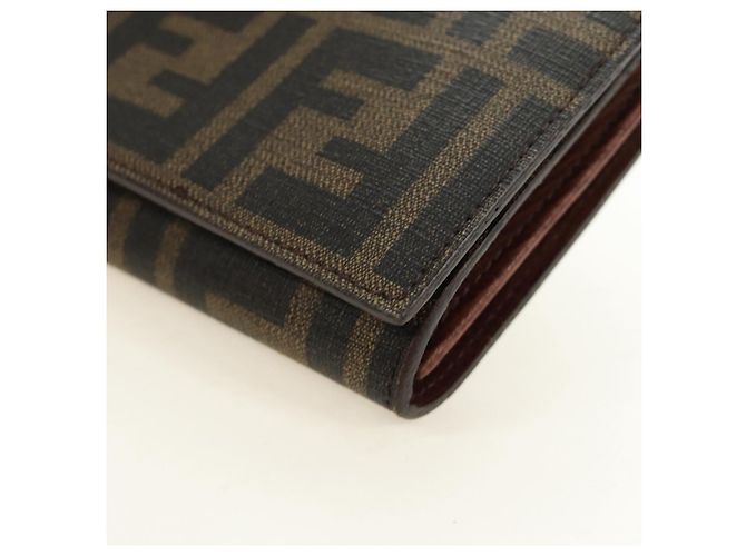 FENDI Zucca Canvas Long Wallet Black Brown - vista 14