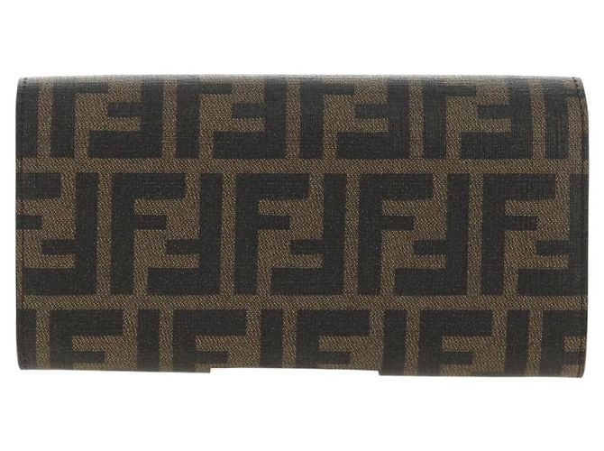 FENDI Zucca Canvas Long Wallet Black Brown - vista 2