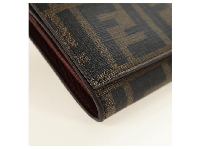 FENDI Zucca Canvas Long Wallet Black Brown - vista 7