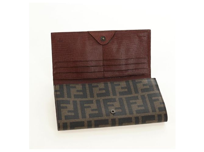 FENDI Zucca Canvas Long Wallet Black Brown - vista 8