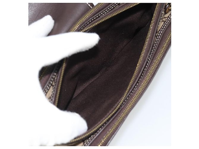 Céline CELINE Macadam Canvas Hand Bag Brown Gold - vista 11