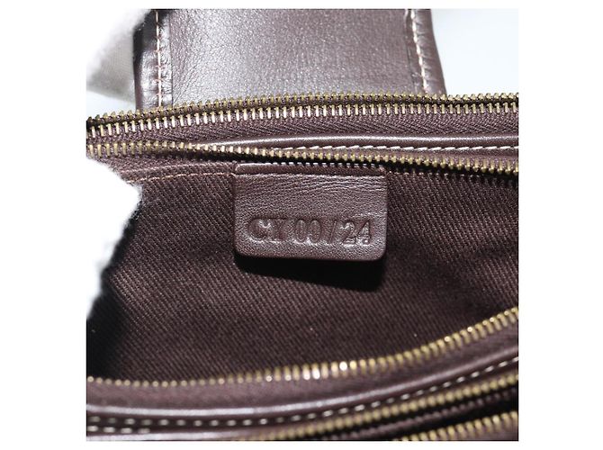 Céline CELINE Macadam Canvas Hand Bag Brown Gold - vista 12