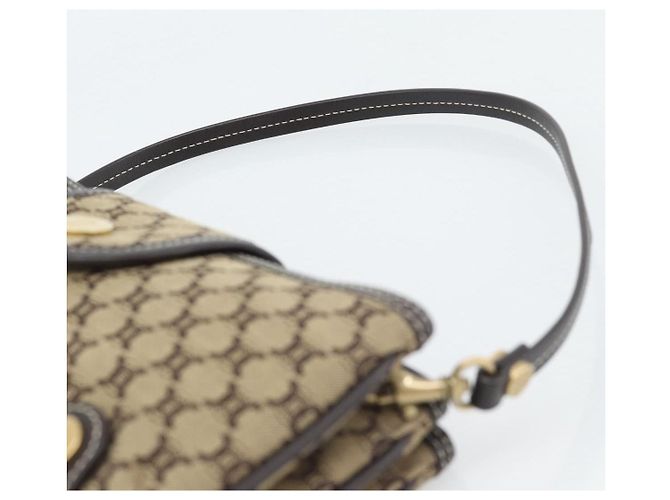 Céline CELINE Macadam Canvas Hand Bag Brown Gold - vista 14