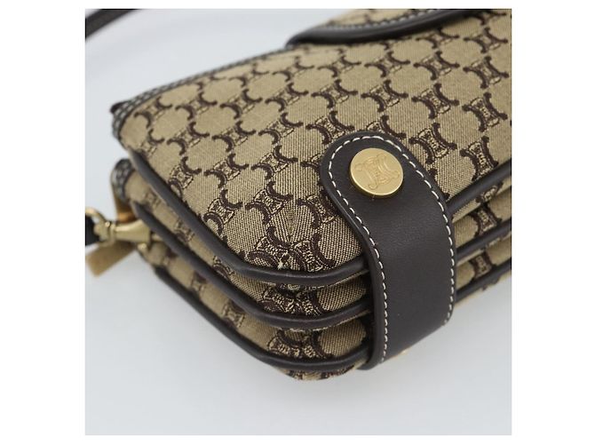 Céline CELINE Macadam Canvas Hand Bag Brown Gold - vista 15