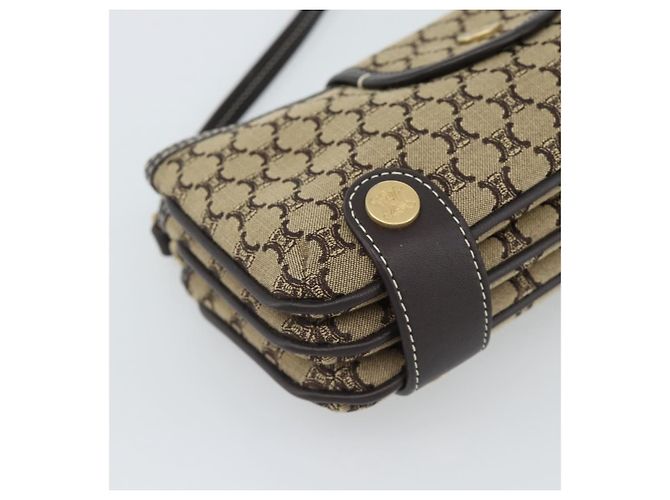 Céline CELINE Macadam Canvas Hand Bag Brown Gold - vista 17