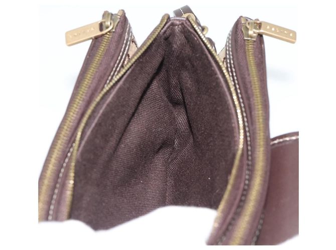 Céline CELINE Macadam Canvas Hand Bag Brown Gold - vista 19
