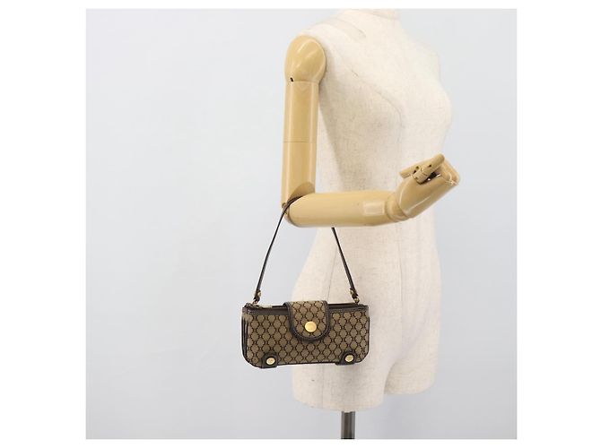 Céline CELINE Macadam Canvas Hand Bag Brown Gold - vista 22
