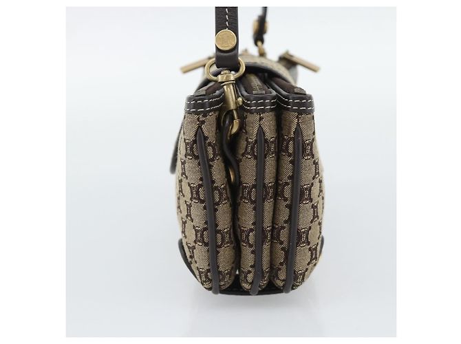 Céline CELINE Macadam Canvas Hand Bag Brown Gold - vista 4