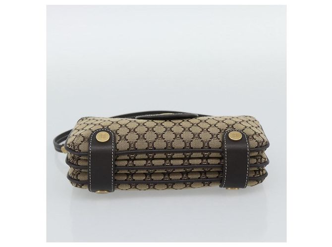 Céline CELINE Macadam Canvas Hand Bag Brown Gold - vista 5
