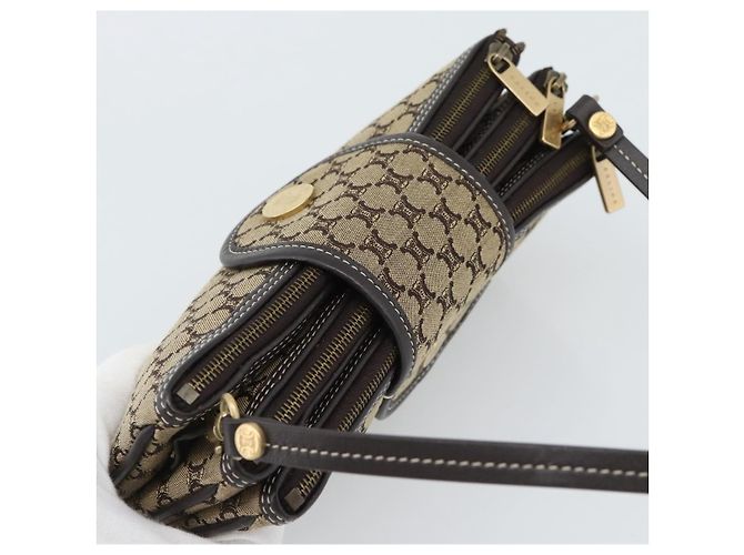 Céline CELINE Macadam Canvas Hand Bag Brown Gold - vista 6