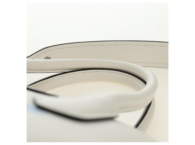 PRADA Hand Bag Leather 2way White Silver - vista 15