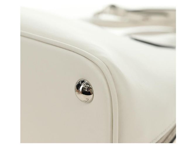 PRADA Hand Bag Leather 2way White Silver - vista 20