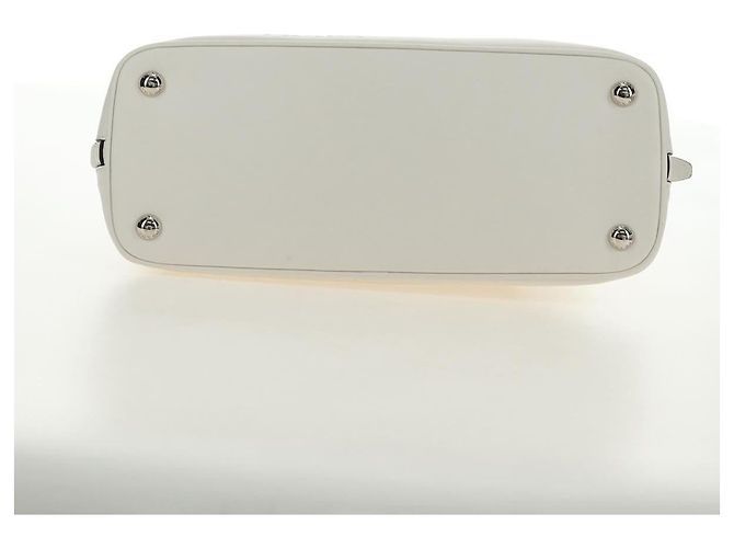 PRADA Hand Bag Leather 2way White Silver - vista 5